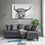 Black And White Highland Cow Canvas Wall Art Living Room