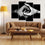 Black & White Holding Hands 4-Panel Canvas Wall Art Living Room