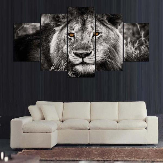 Black And White Lion Wall Art