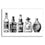 Black & White Liquor Bottles Canvas Wall Art