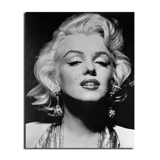 Black And White Marilyn Monroe Portrait Wall Art