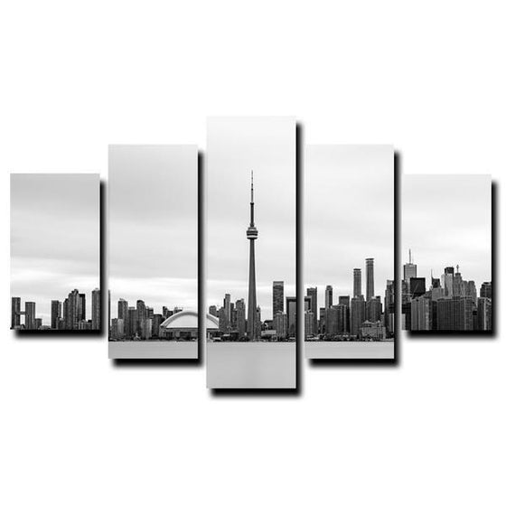 Black & White Toronto Canada Canvas Wall Art