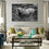 Black And White Upland Cattle Canvas Wall Art Living Room