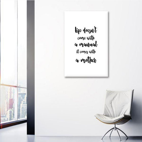 About Mother Quote Canvas Wall Art Office