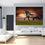 Black Friesian Horse Canvas Wall Art Living Room