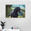 Black Friesian Stallion Canvas Wall Art Decor