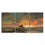 Black Piano At Sunset 3 Panels Canvas Wall Art