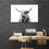 Black & White Highland Cow Canvas Wall Art Decor