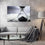 Black & White Hour Glass Canvas Wall Art Living Room