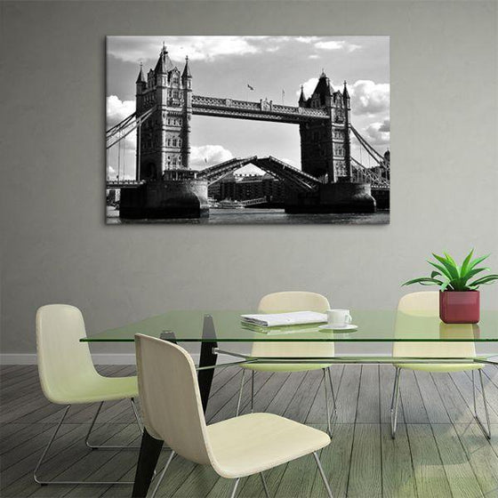 Black & White UK Tower Bridge Canvas Art