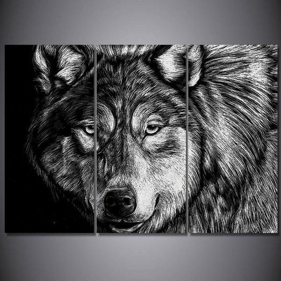 Black Wolf Wall Art Print