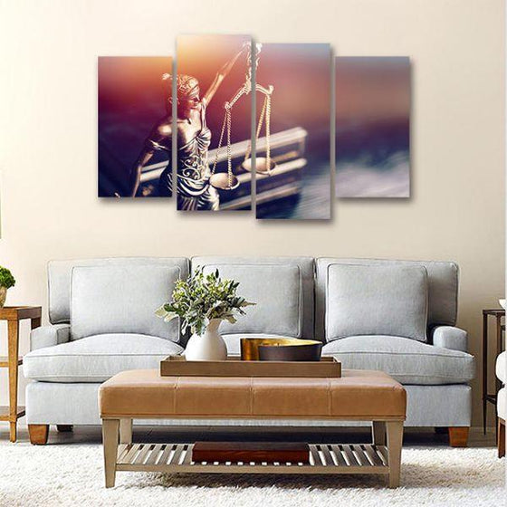 Blindfolded Lady Justice Canvas Wall Art Prints