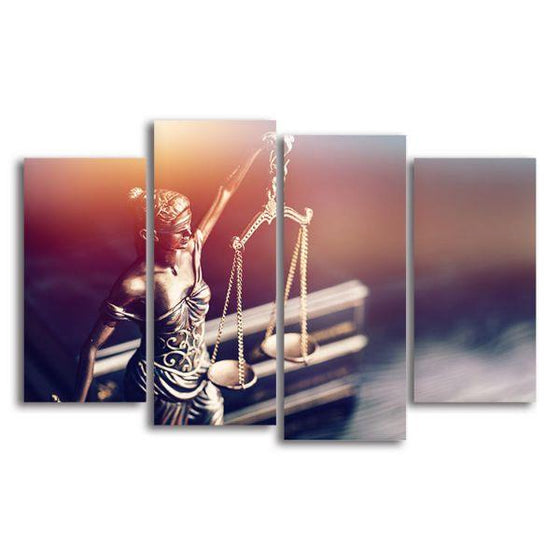 Blindfolded Lady Justice Canvas Wall Art