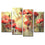 Blooming Red Flowers Canvas Wall Art Prints