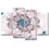 Blooming Turquoise Flower Canvas Wall Art  Decor