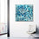 Blue Chrysanthemum Canvas Wall Art Office