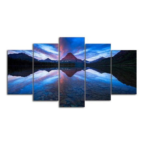 Blue Mountain Reflection Canvas Wall Art