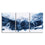 Blue Mountains 3 Panels Abstract Canvas Wall Art