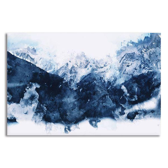 Blue Mountains Abstract Canvas Wall Art