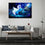 Blue Mystical Unicorn Canvas Wall Art Living Room