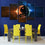 Blue Red Planet Wall Art Dining Room