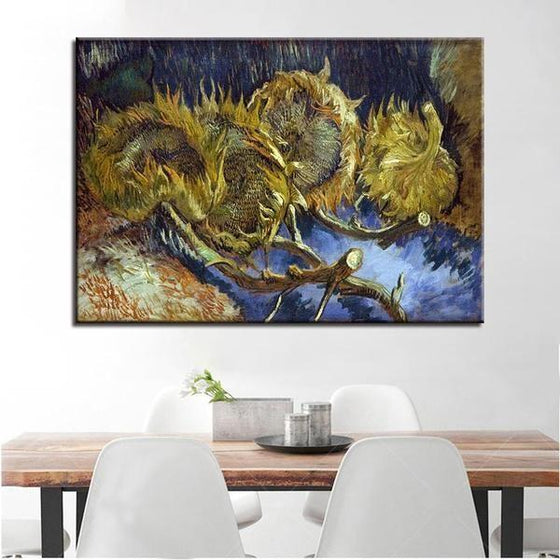 Blumen In Blauer By Vincent Van Gogh Canvas Print Wall Art Dining Room