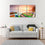 Boats In The River 3 Panels Canvas Wall Art Living Room