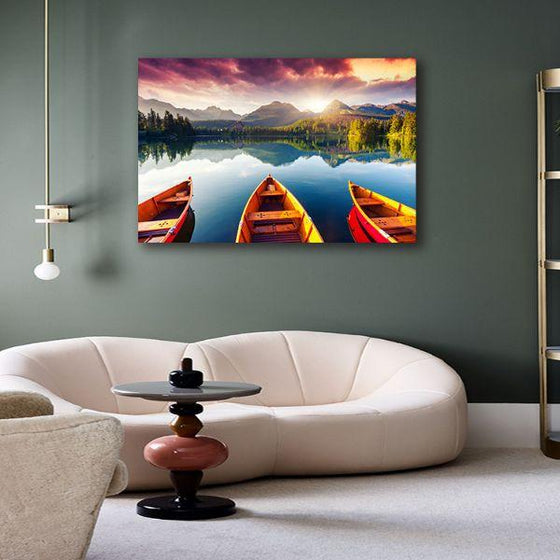 Boats To The Forest 1 Panel Canvas Wall Art Decor
