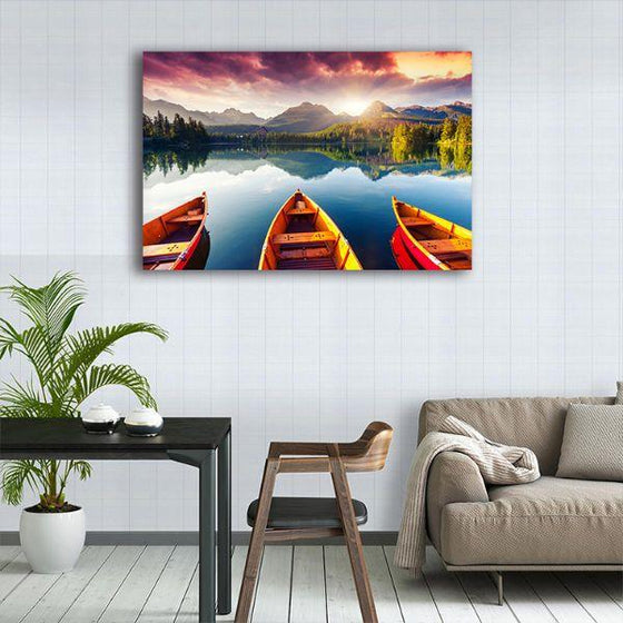 Boats To The Forest 1 Panel Canvas Wall Art Dining Room