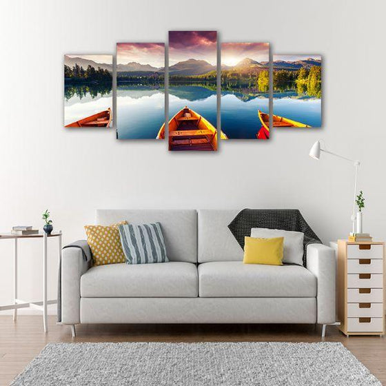 Boats To The Forest 5-Panel Canvas Wall Art Prints