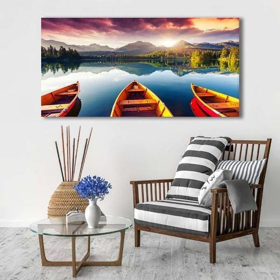 Boats To The Forest Wall Art Canvas