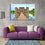 Bodiam Castle In UK Canvas Wall Art Living Room