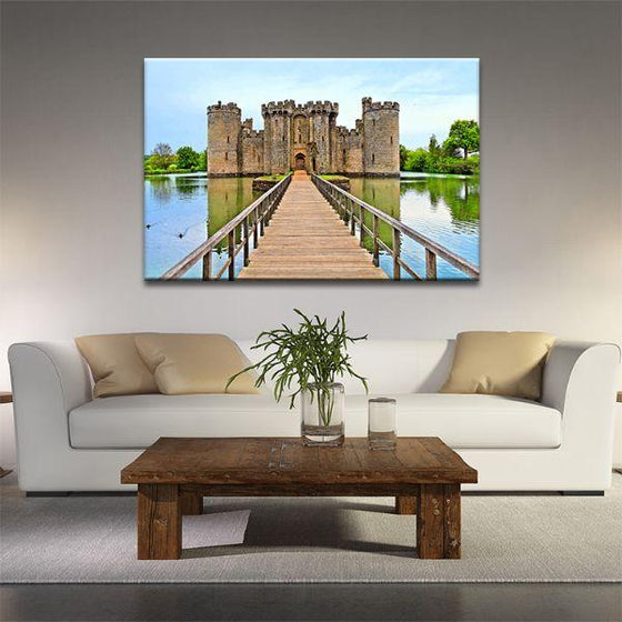 Bodiam Castle In UK Canvas Wall Art Office