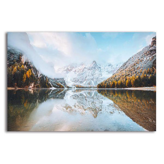 Braies Lake Of Tyrol 1 Panel Canvas Wall Art