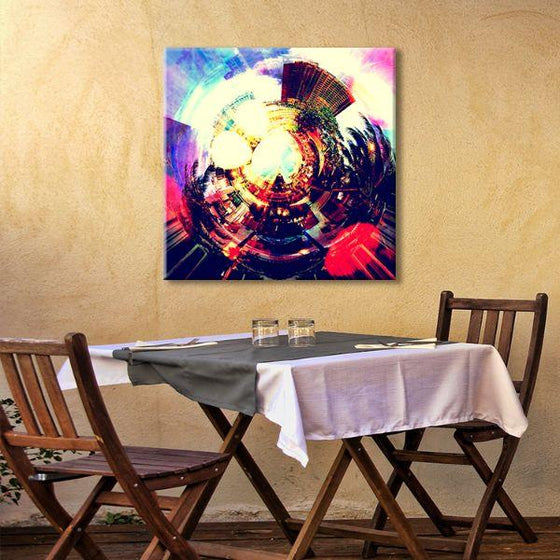 Bright Colorful Lights Canvas Wall Art Dining Room