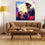 Bright Colorful Lights Canvas Wall Art Living Room