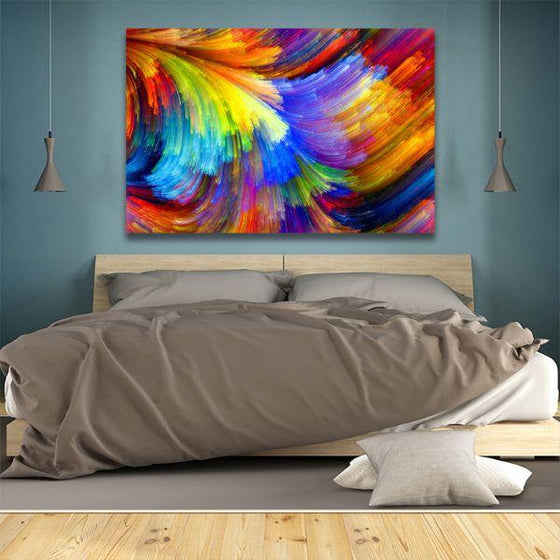 Bright Colors Abstract Canvas Wall Art Bedroom