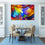 Bright Colors Abstract Canvas Wall Art Dining Room