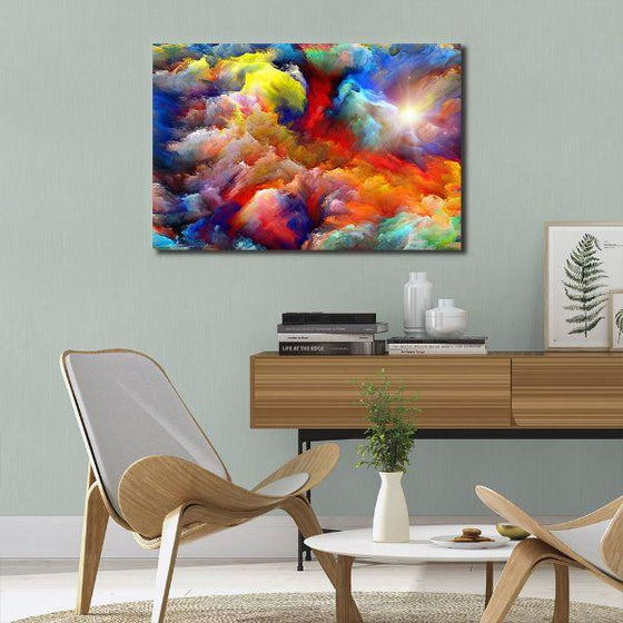 Bright Ethereal Abstract Canvas Wall Art Bedroom