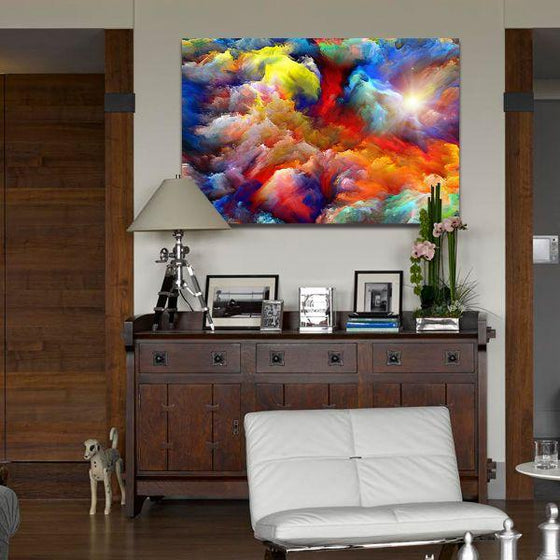 Bright Ethereal Abstract Canvas Wall Art Print