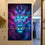 Bright Pastel Colored Lion Wall Art