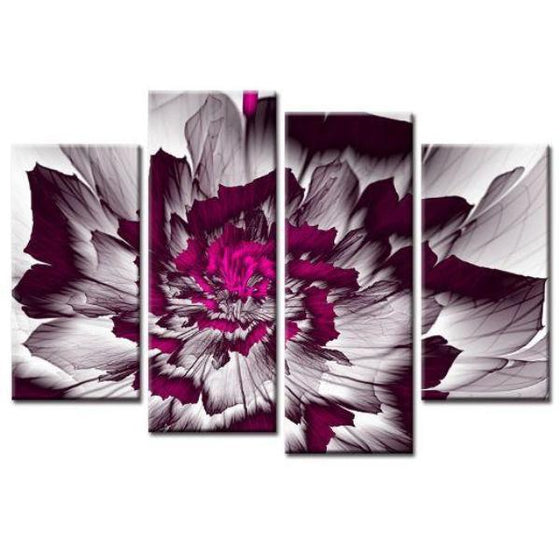 Bright Purple Peony Canvas Wall Art Prints