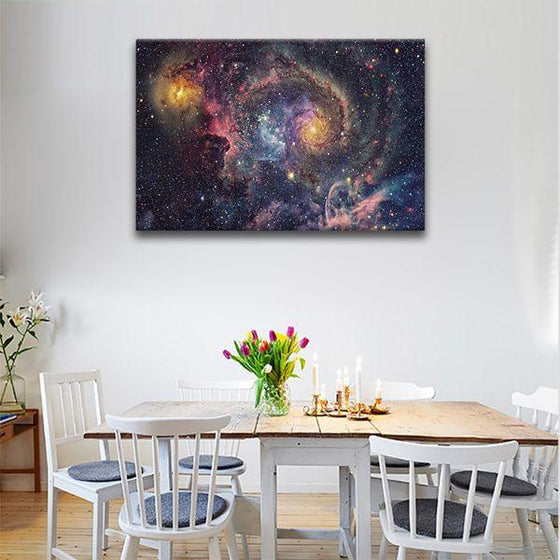 Bright Starry Universe Canvas Wall Art Dining Room