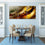 Bright Waves 3 Panels Abstract Canvas Wall Art Dining Room
