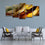 Bright Waves 5 Panels Abstract Canvas Wall Art Office