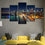 Brooklyn Bridge And City View Canvas Wall Art Living Room