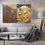 Brown And Gold Buddhas Canvas Wall Art Living Room