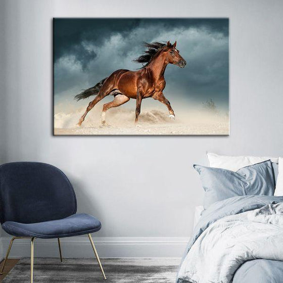 Brown Andalusian Horse Canvas Wall Art Bedroom
