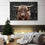Brown Highland Cattle Canvas Wall Art Living Room