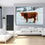 Brown Highland Cow Canvas Wall Art Living Room